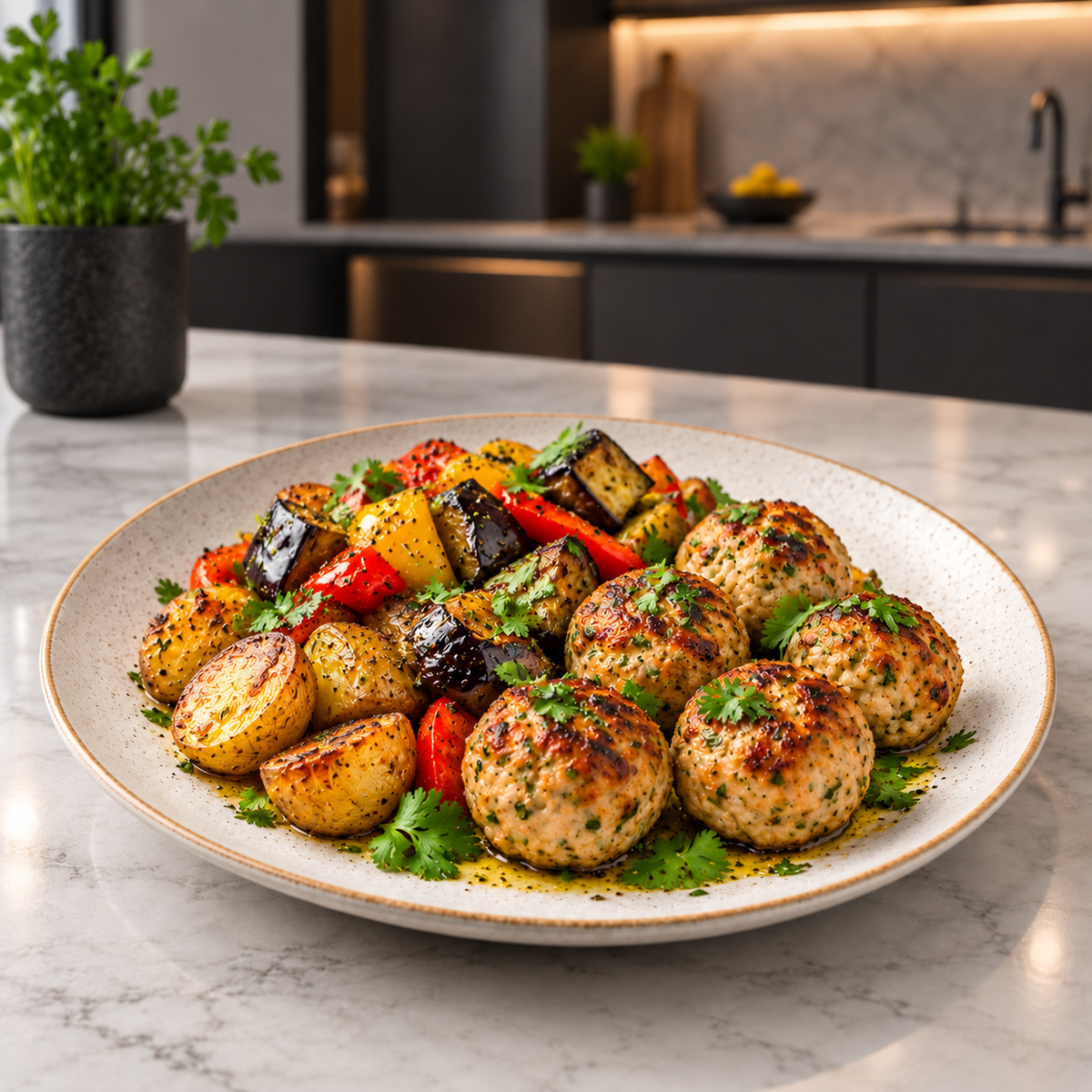 Chicken Boulettes & Grenailles — plat préparé, portion de 460 g
