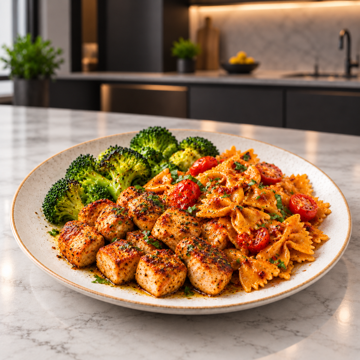 Poulet Basquaise & Farfalle — plat préparé, portion de 460 g