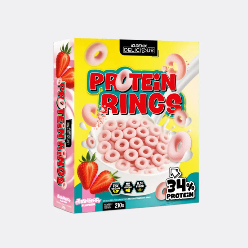 protein rings strawberry